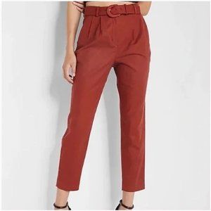 Express Belted Linen Pants